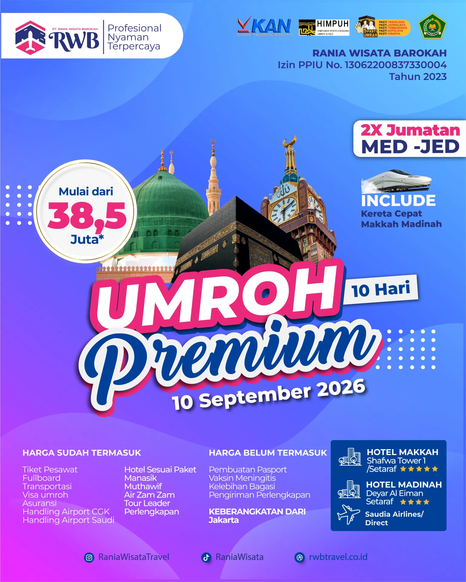 Paket Umroh Premium September 2026